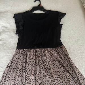 Black and Tan Leopard Print Dress - Maternity